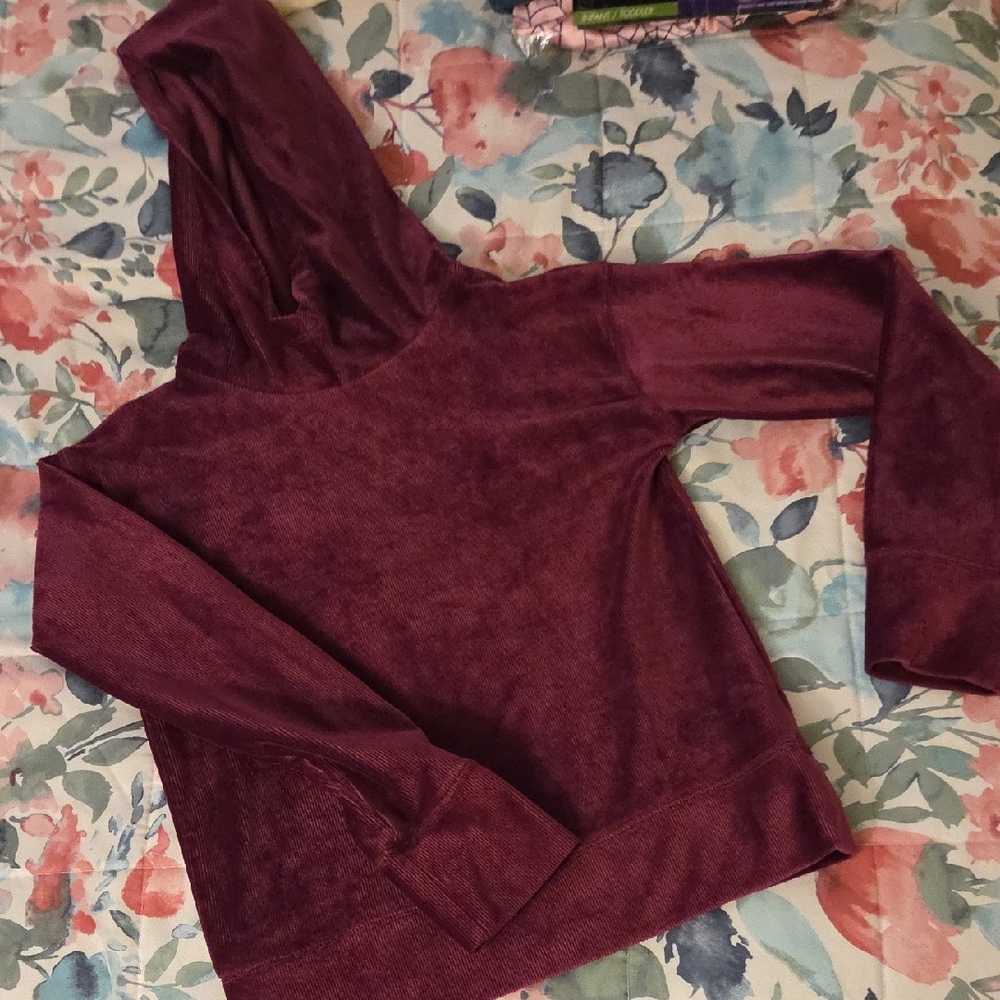 Burgundy Hooded Sweatshirt